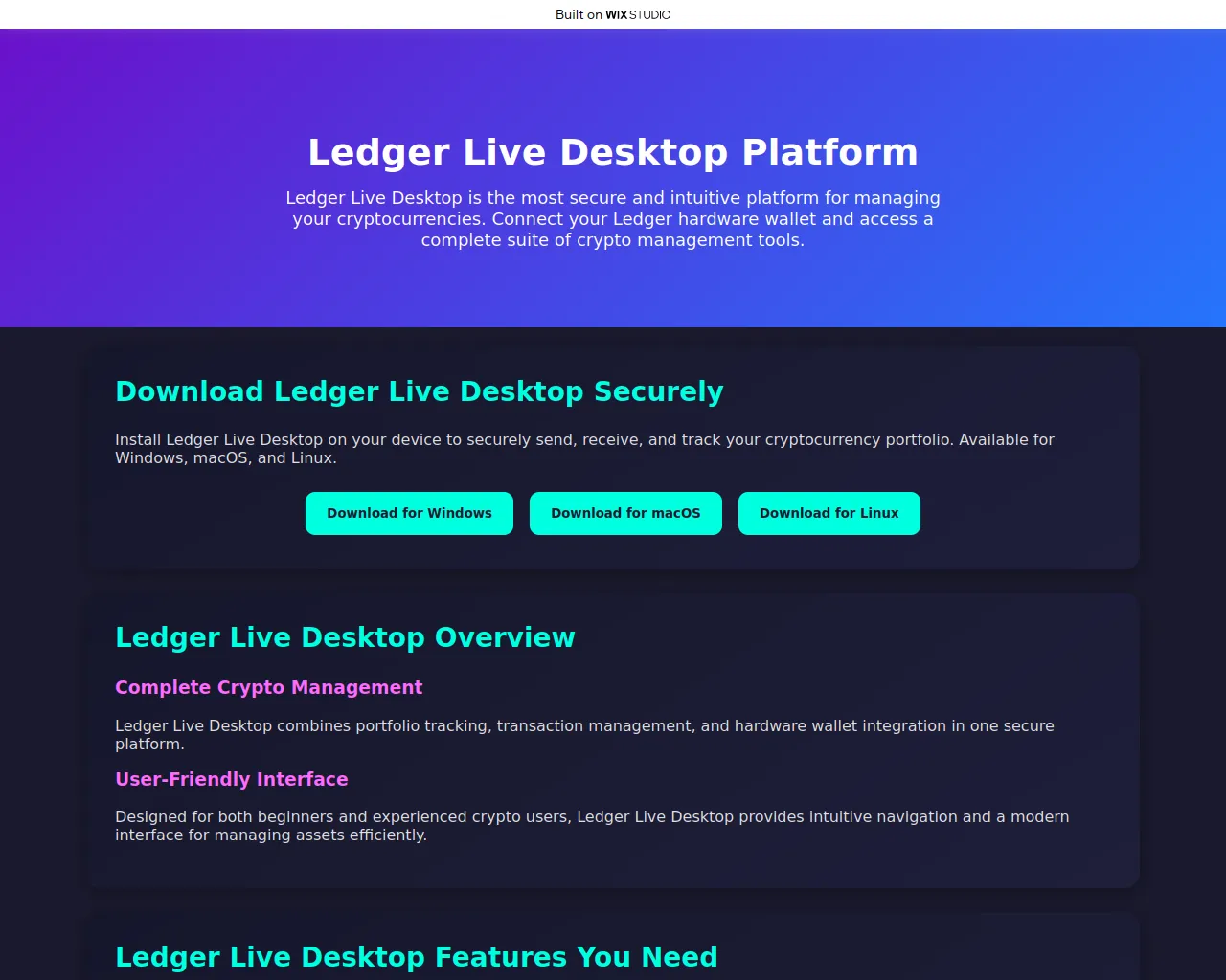 Screenshot of desktopstarted.wixstudio.com