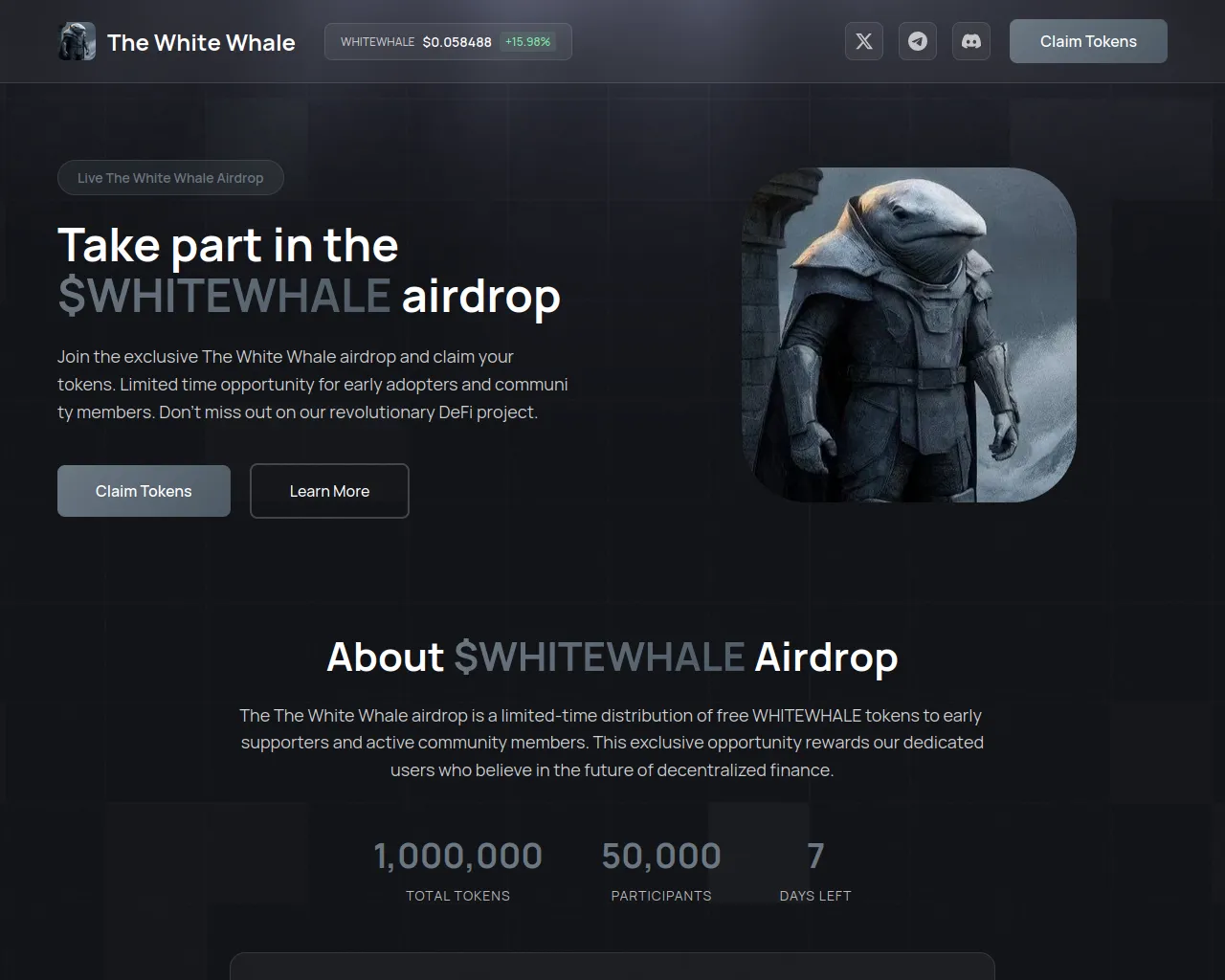 Screenshot of register-whitewhalememe.fun