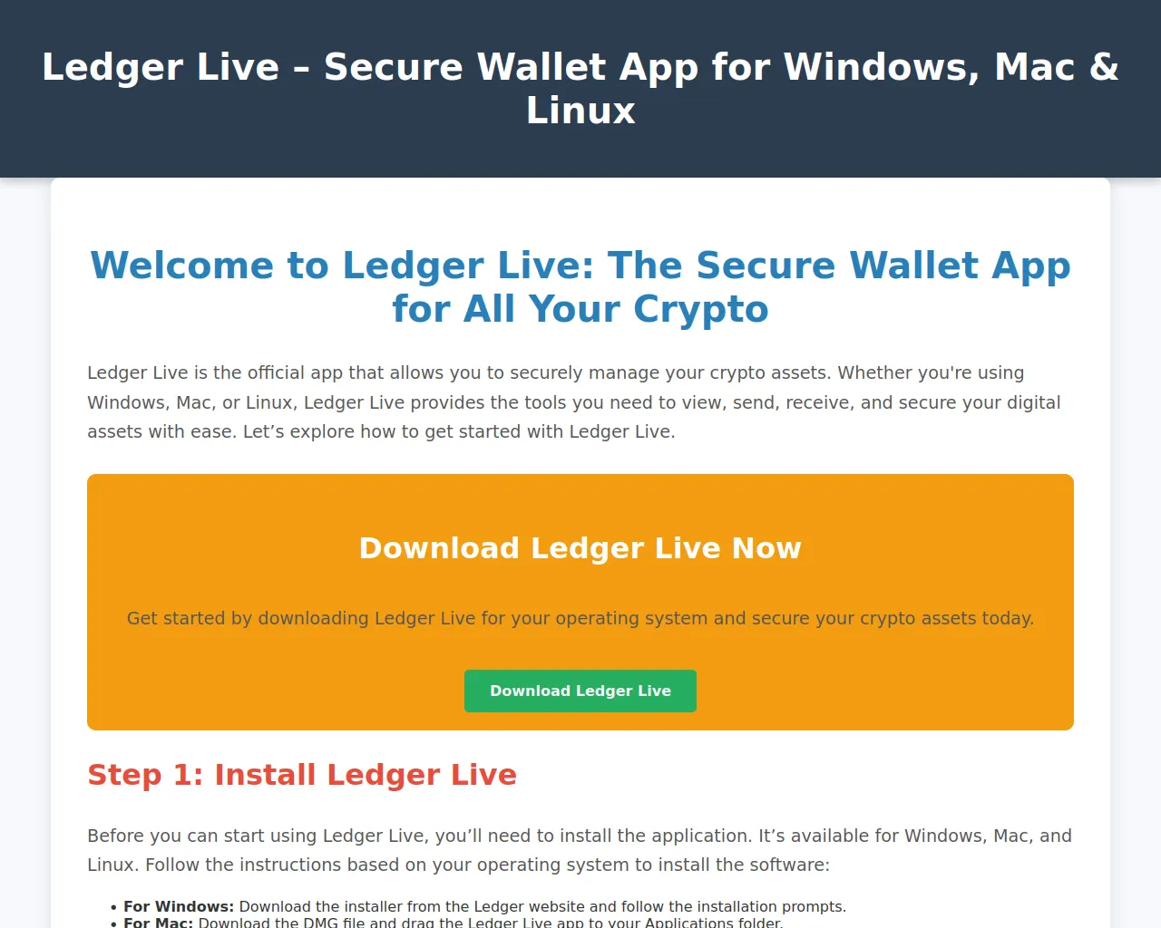 Screenshot of ldger-live-intro.pages.dev