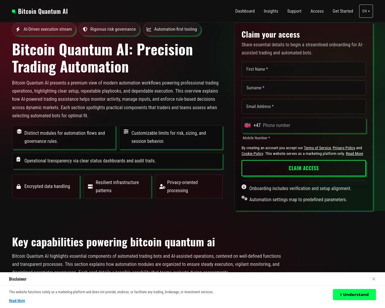 Screenshot of bitcoinquantumai.pro
