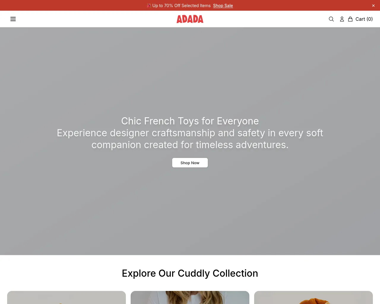 Screenshot of adadaworld.shop