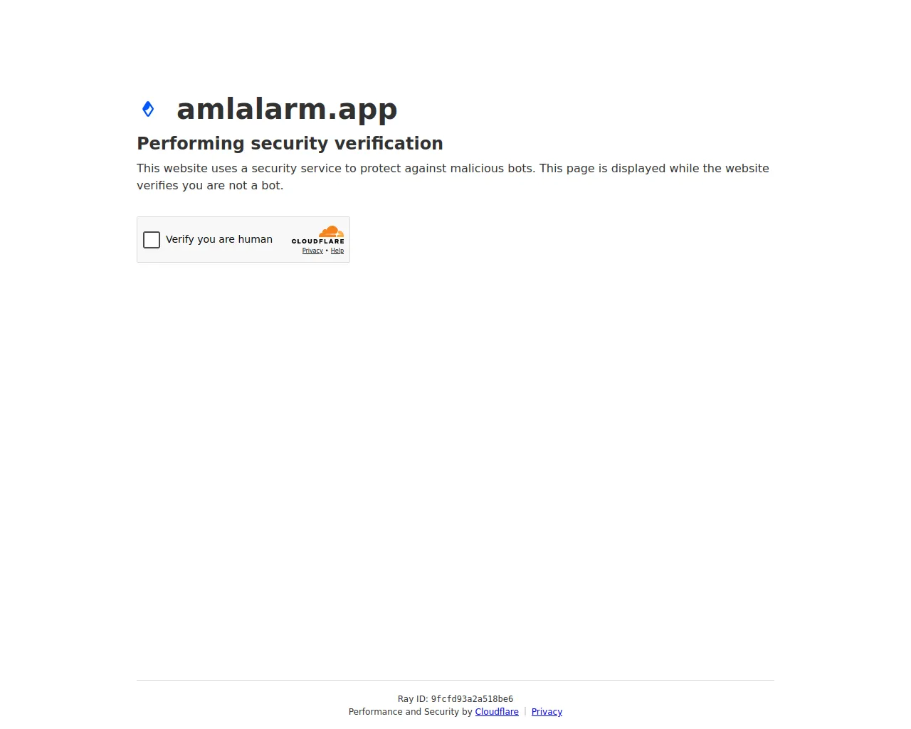 Screenshot of amlalarm.app