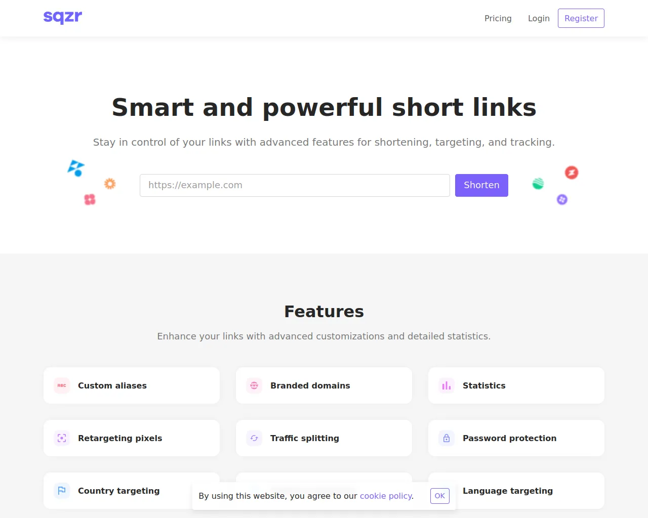 Screenshot of sqzr.cz