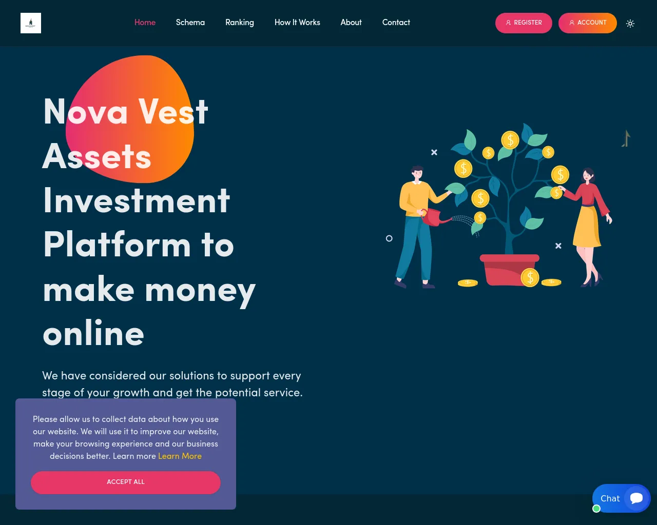 Screenshot of novavestassets.com