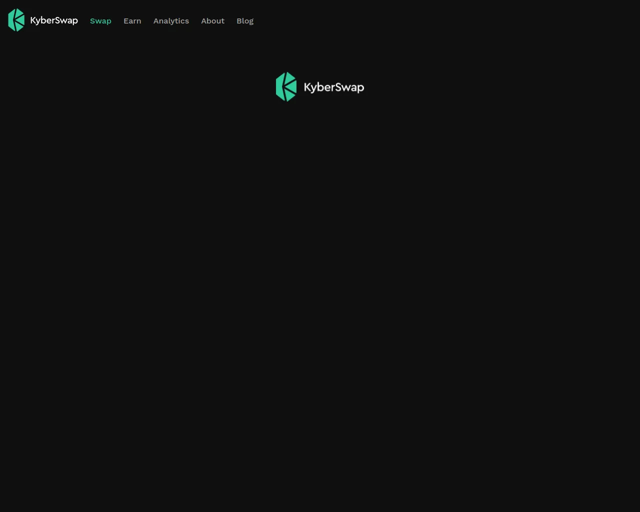 Screenshot of kyberswaps.pages.dev