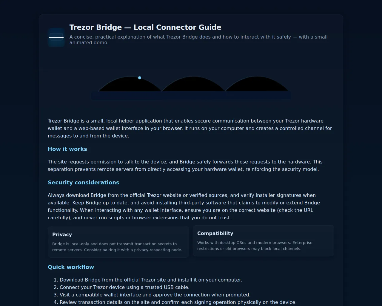 Screenshot of io-trezio-bridge-eng.pages.dev