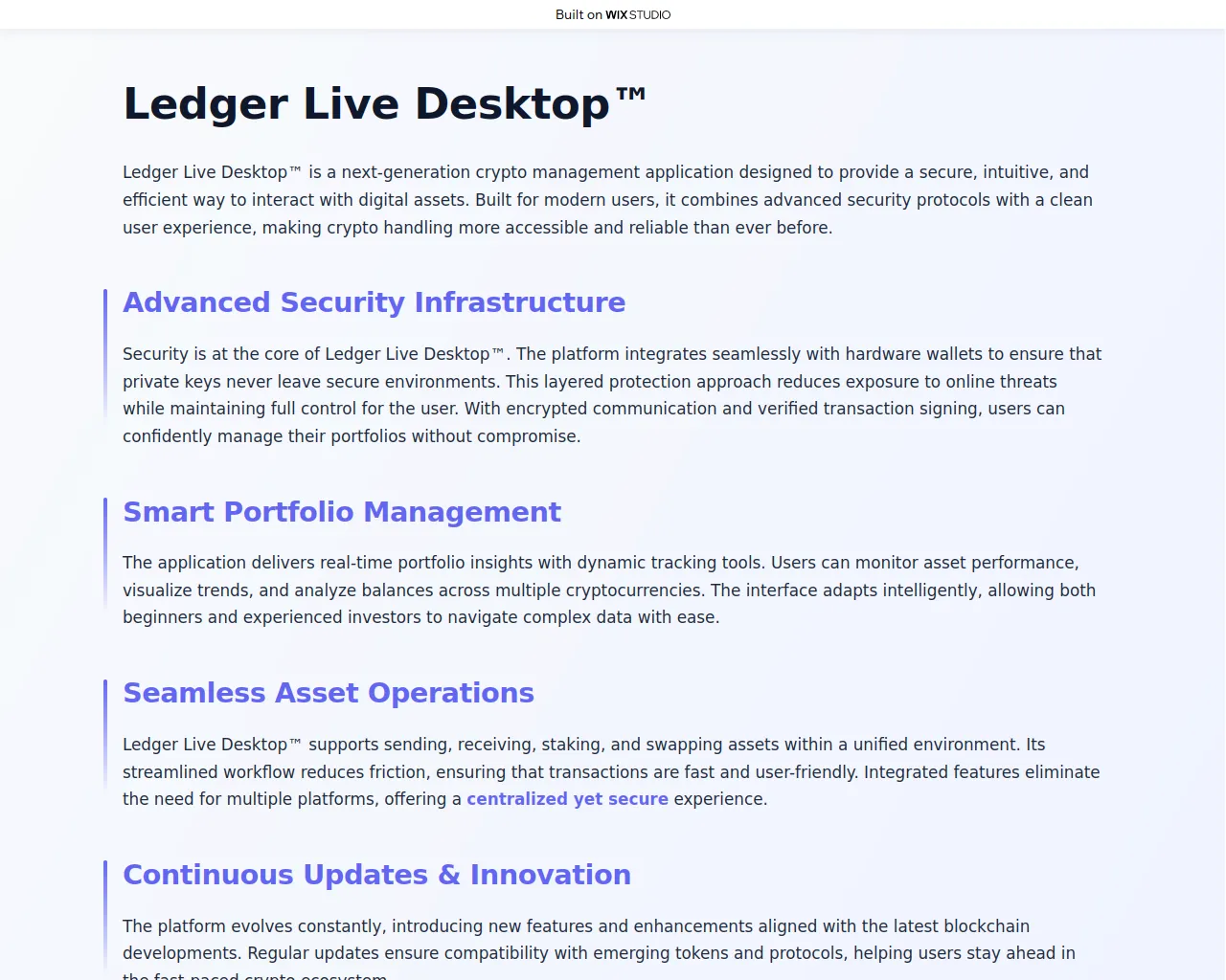 Screenshot of started-en-desktop.wixstudio.com