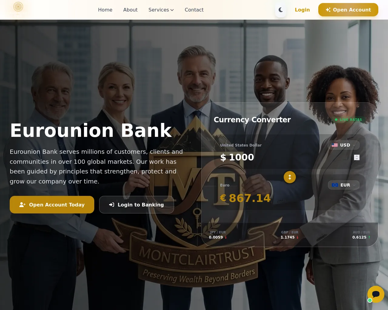Screenshot of eurounionbank.app
