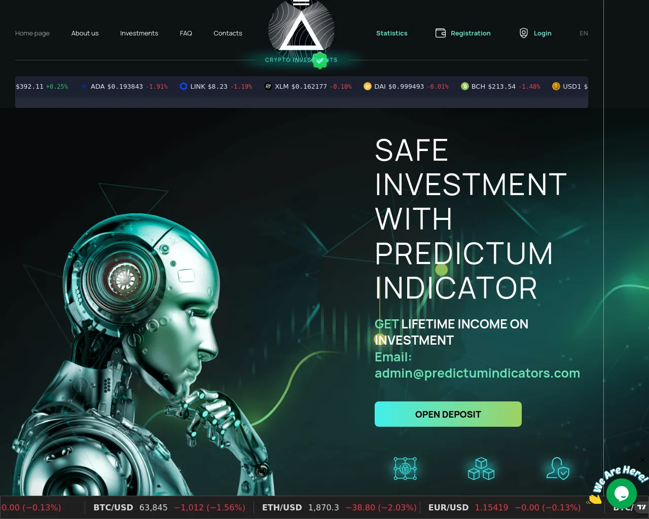 Screenshot of predictumindicators.com