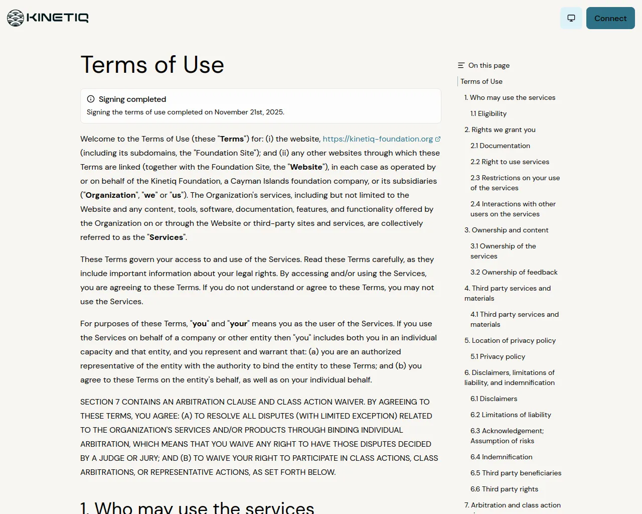 Screenshot of kinetiq-foundtaion.org