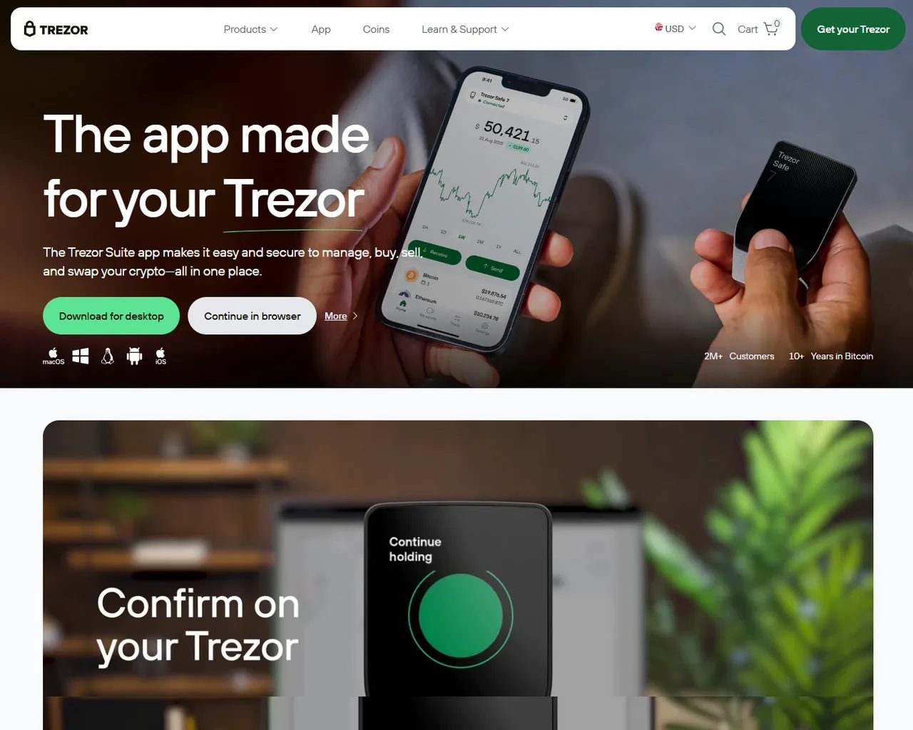 Screenshot of home-startapps-trezor-en.wasmer.app
