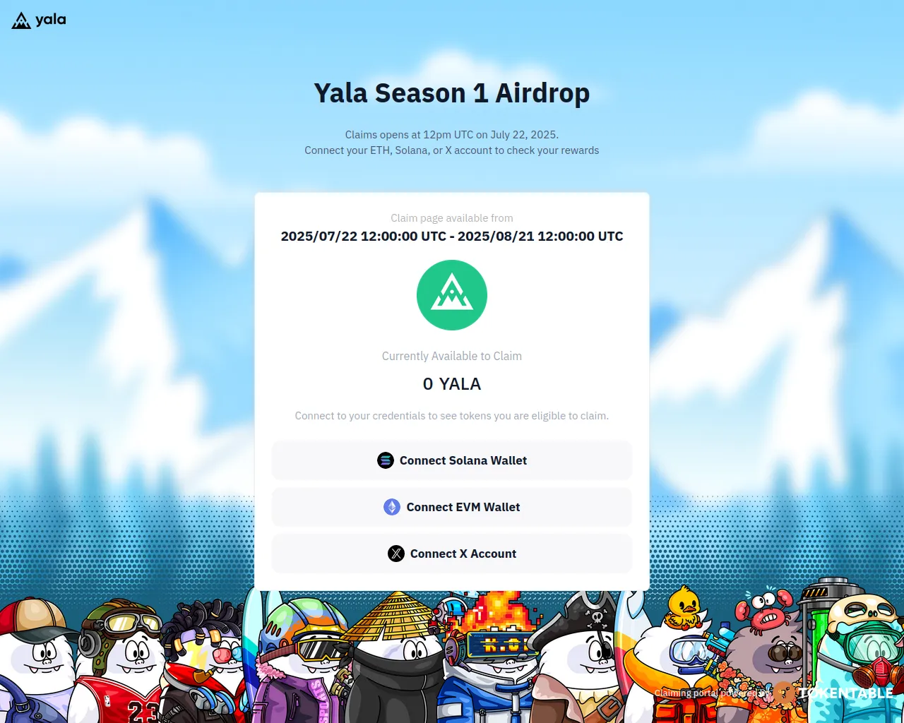 Screenshot of claim-yala.pages.dev