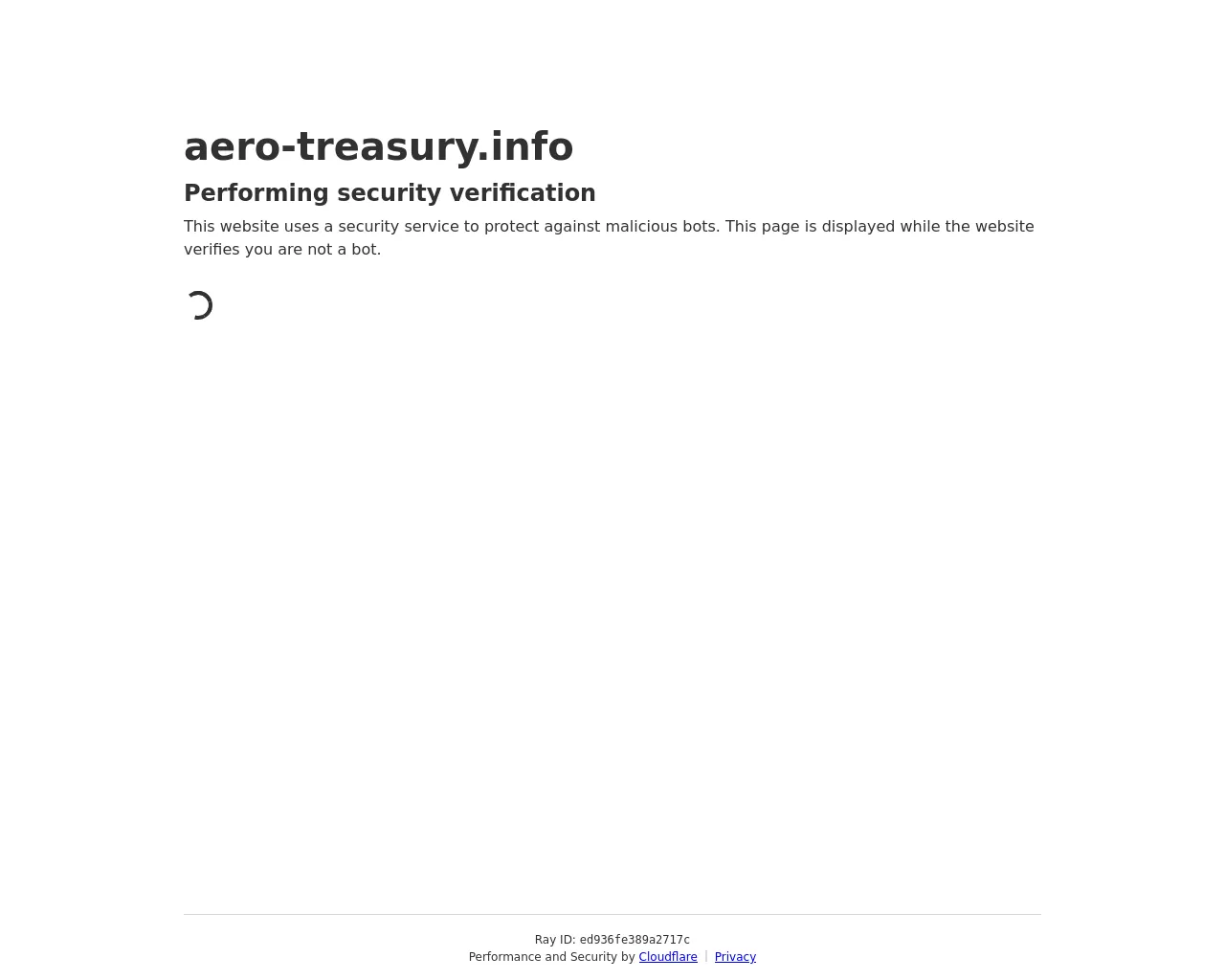 Screenshot of aero-treasury.info