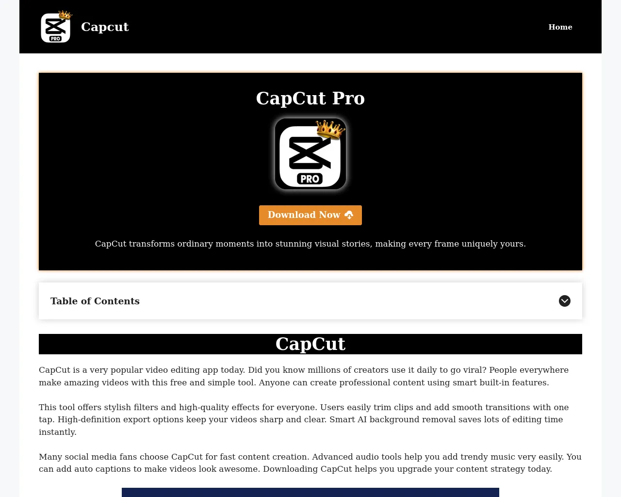 Screenshot of capcutapkdl.in