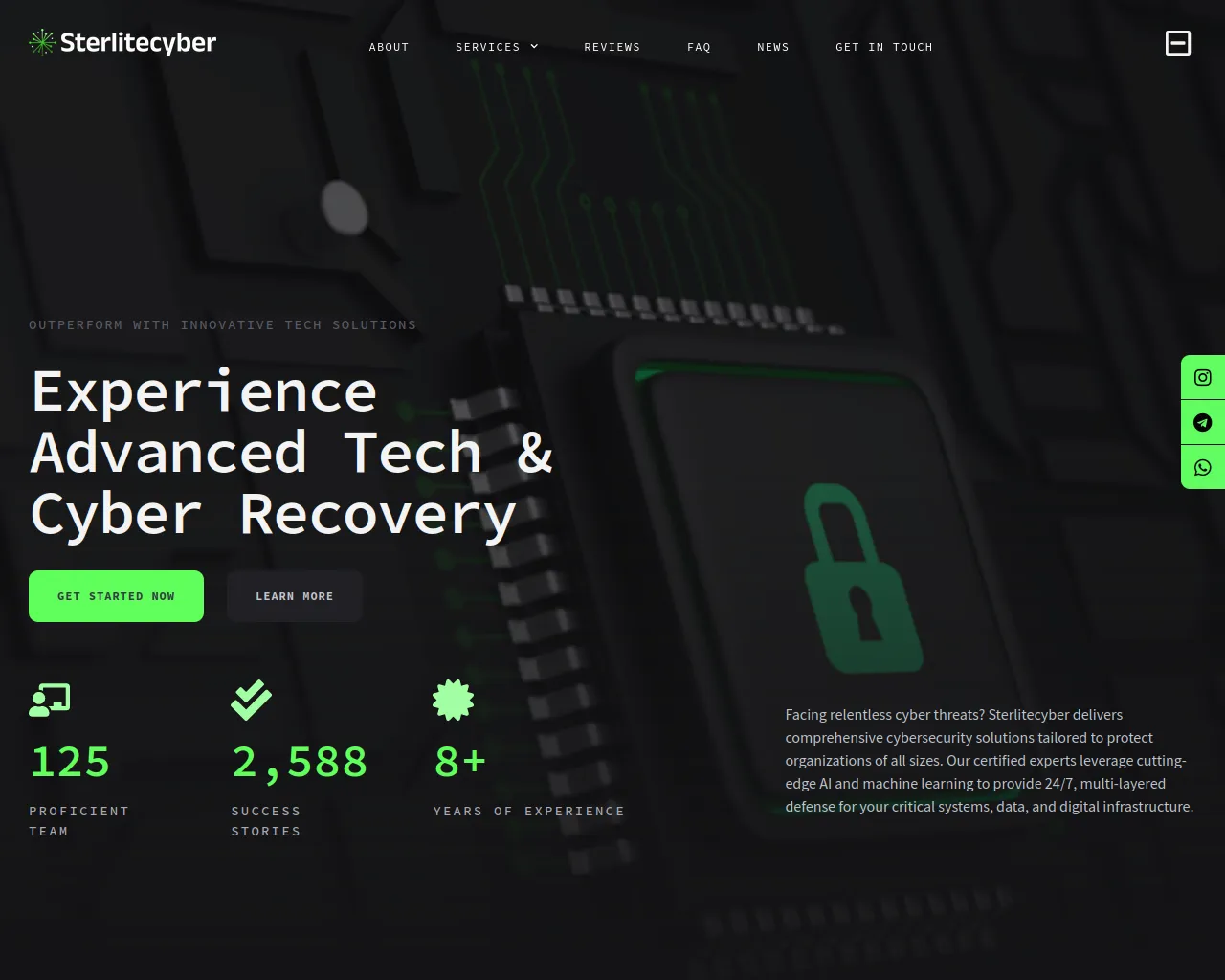 Screenshot of sterlitecyber.com