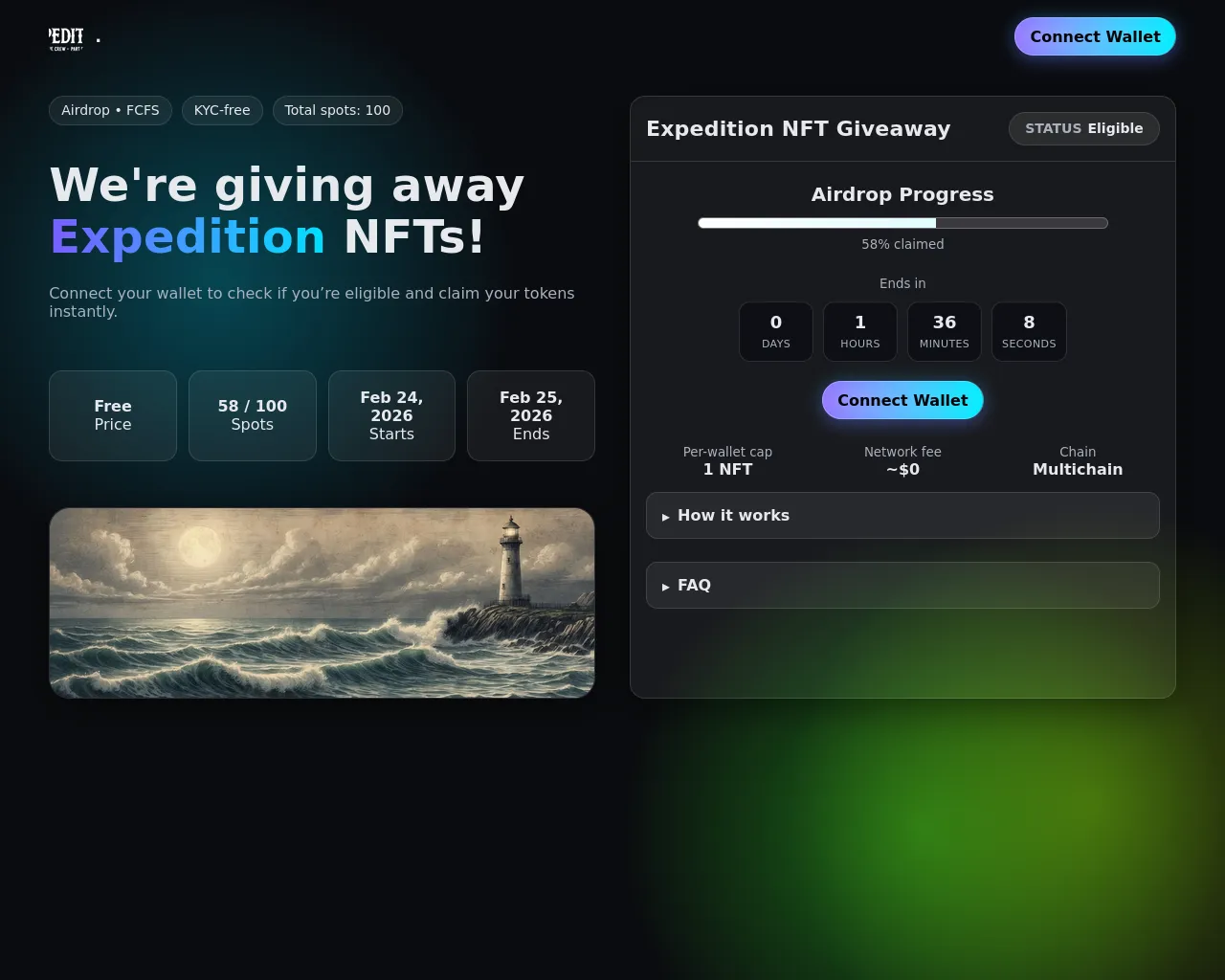 Screenshot of expeditionpics.xyz