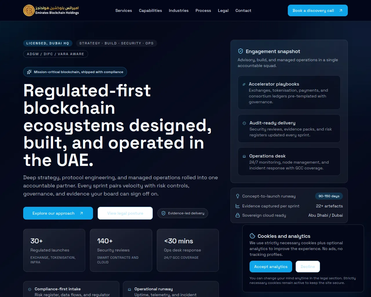Screenshot of emirates-blockchain.com