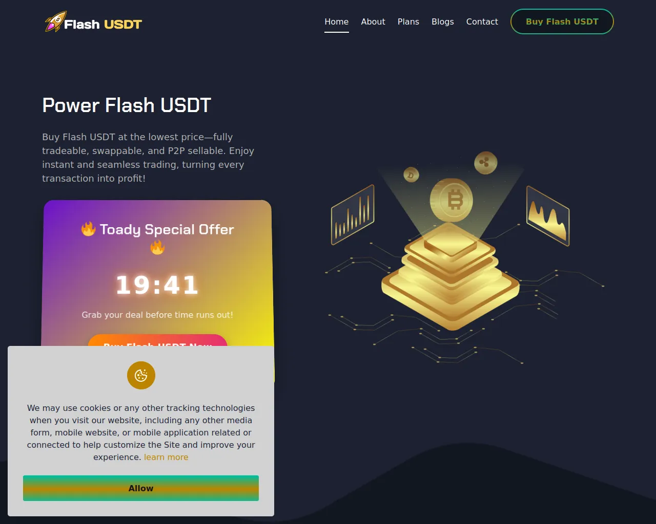 Screenshot of flashusdtmine.shop
