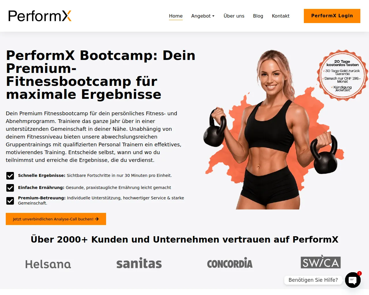 Screenshot of perform-x.ch