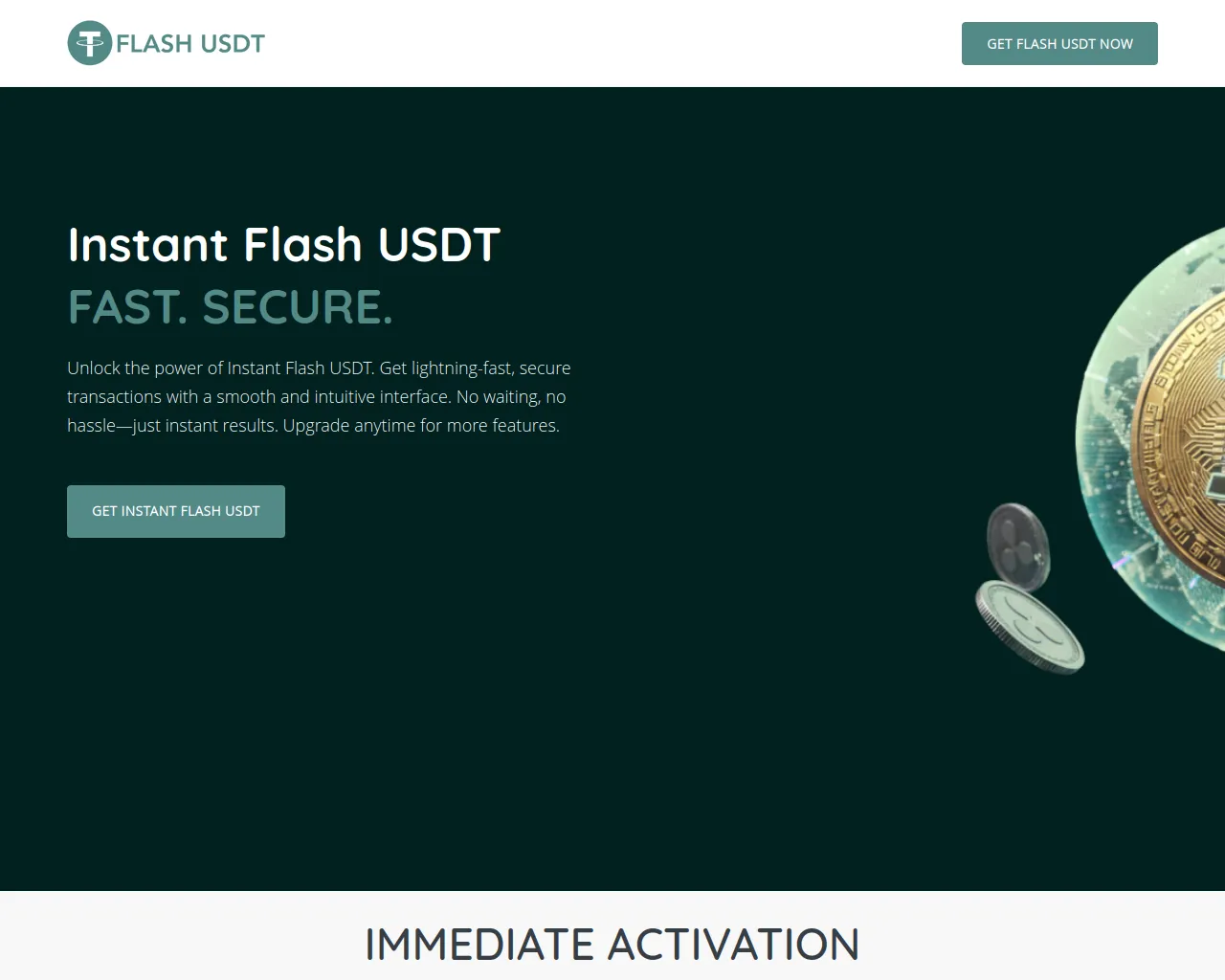 Screenshot of instantflashusdt.com