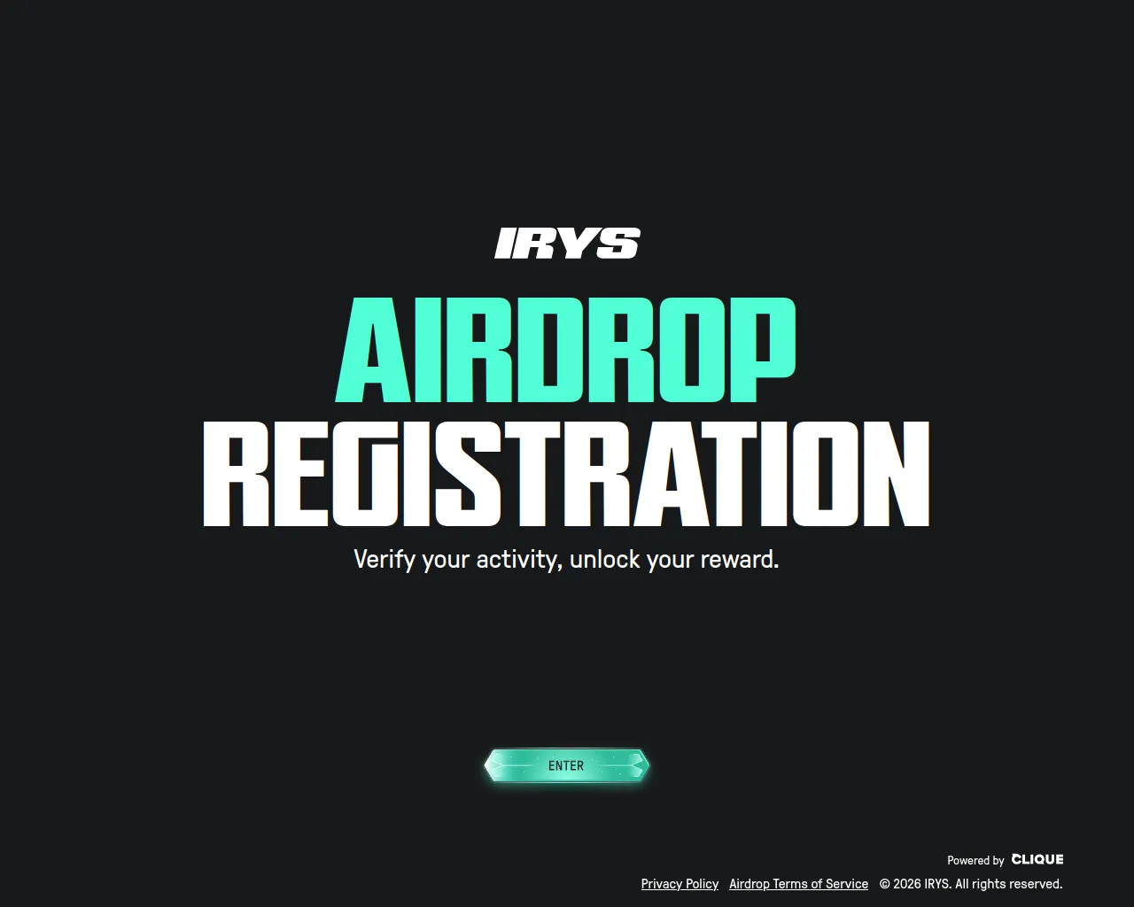 Screenshot of registration-irys.com