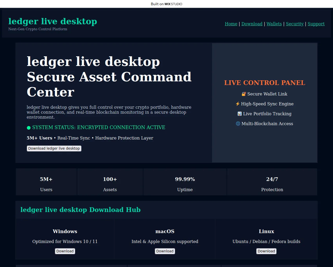 Screenshot of page-desktop-ledgre.wixstudio.com