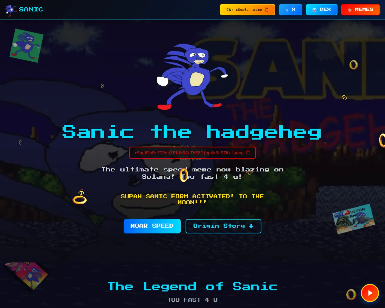 Screenshot of sanicthehadgeheg.xyz