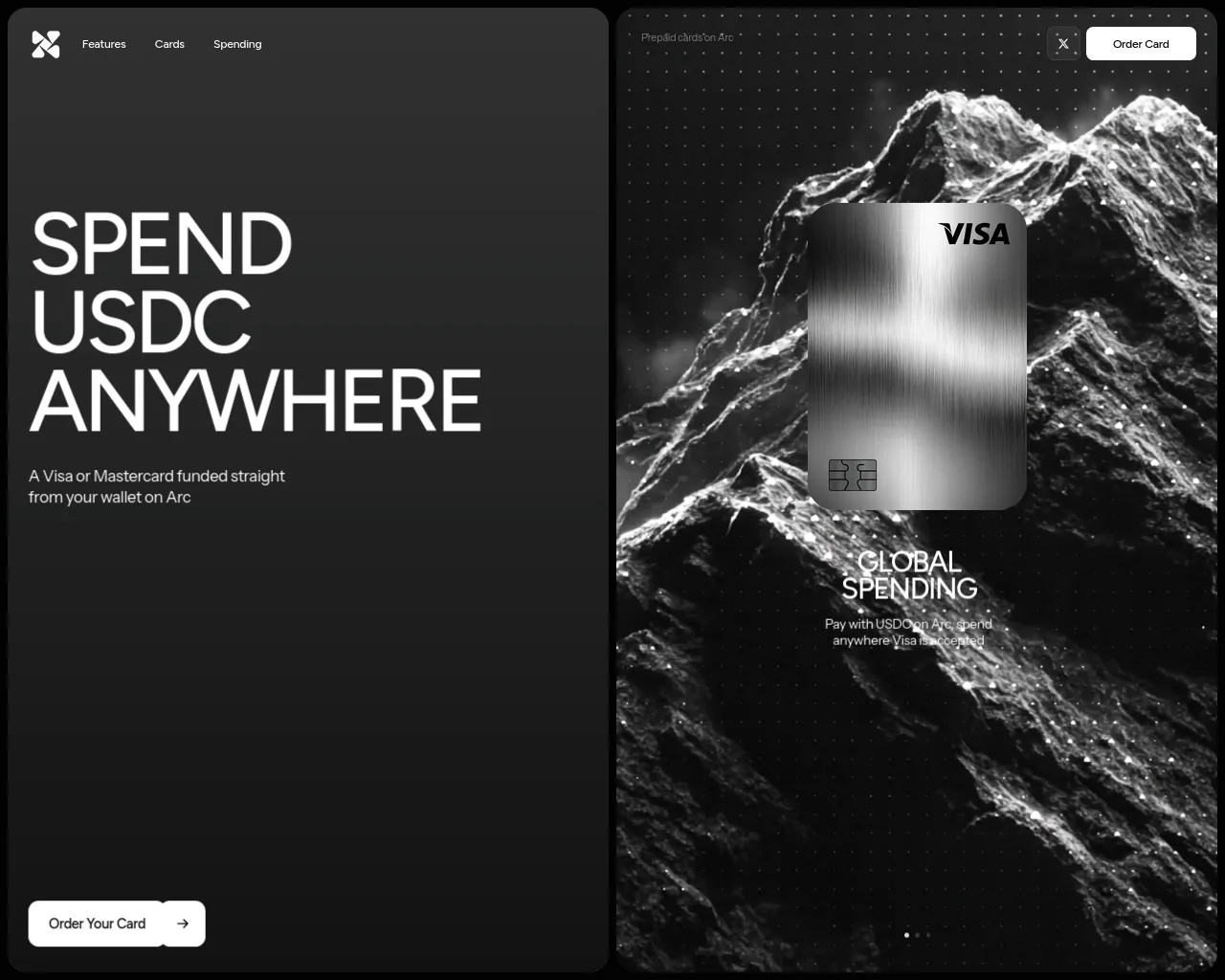 Screenshot of arccards.site