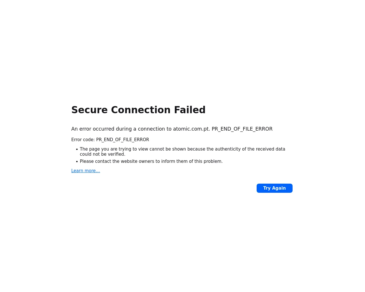 Screenshot of atomic.com.pt