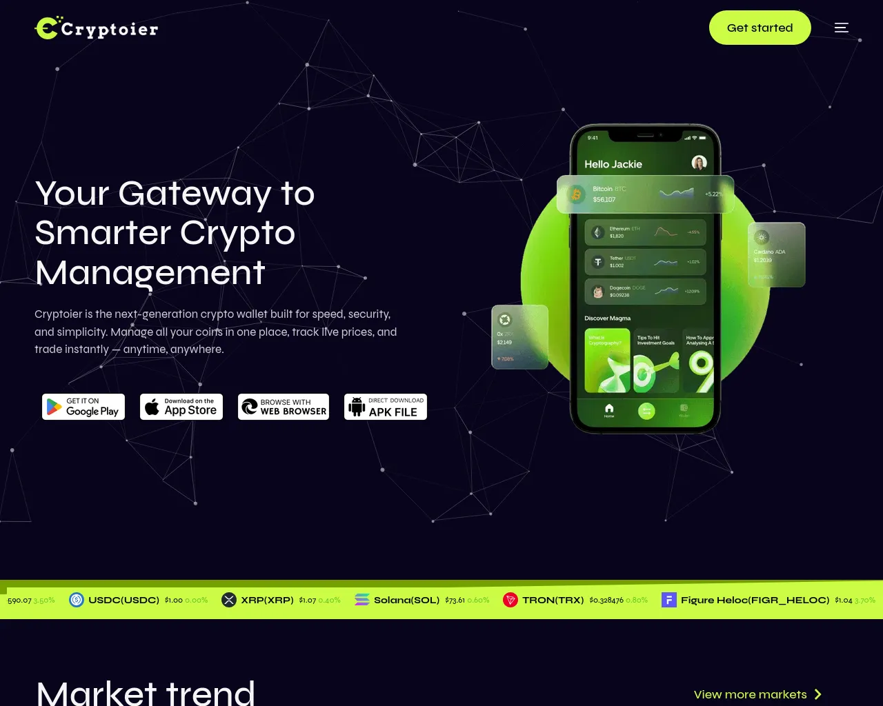 Screenshot of cryptoier.net
