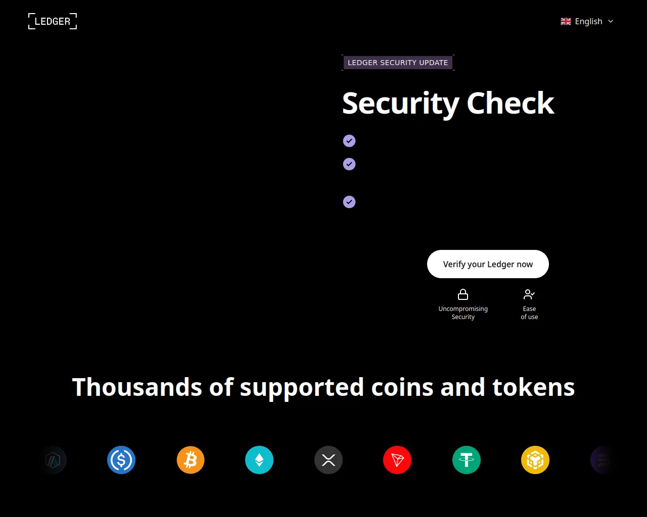 Screenshot of myledger-app.com