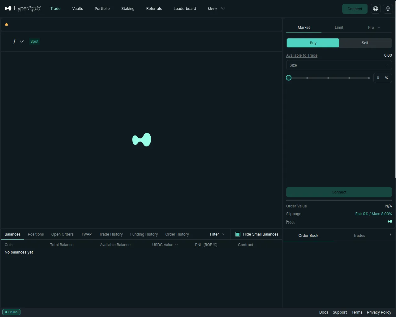 Screenshot of connect-hyperiluid.trade