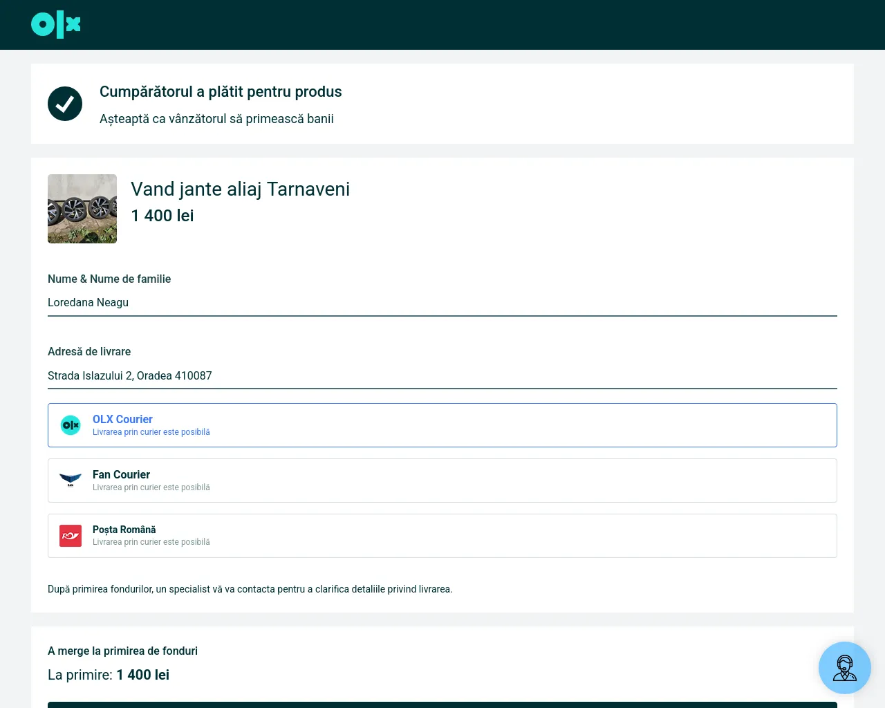 Screenshot of confirm-livrare3840.info