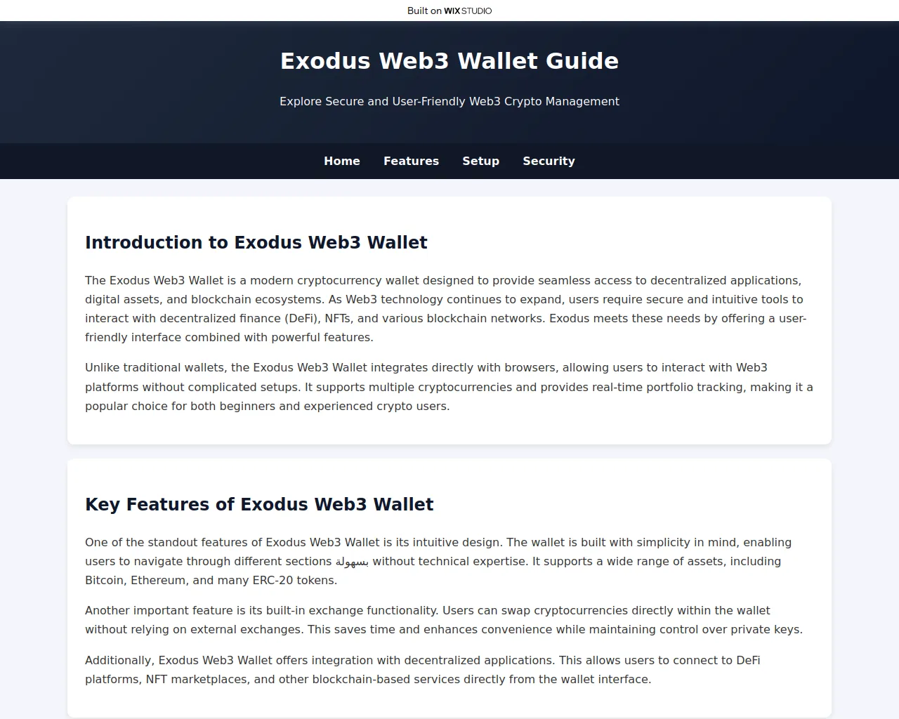Screenshot of us-exodsweb.wixstudio.com