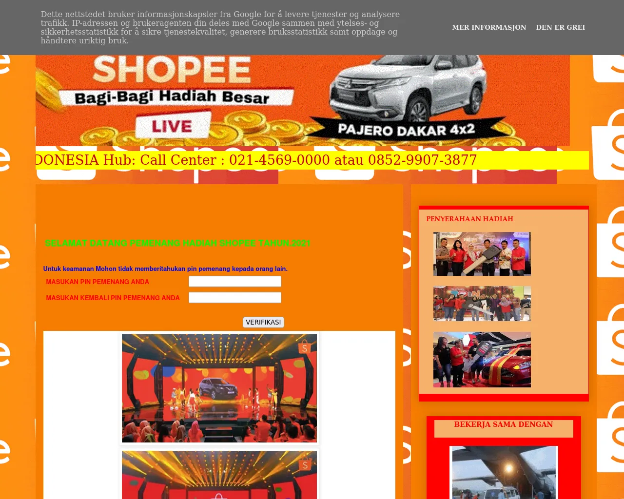 Screenshot of gebyar-shopee62.blogspot.com