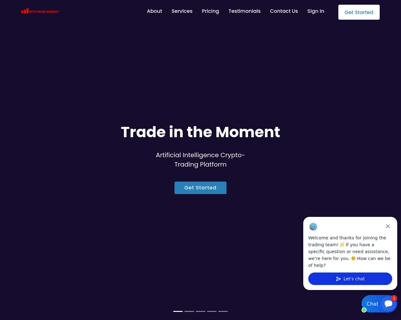 Screenshot of bitsprimemarket.com
