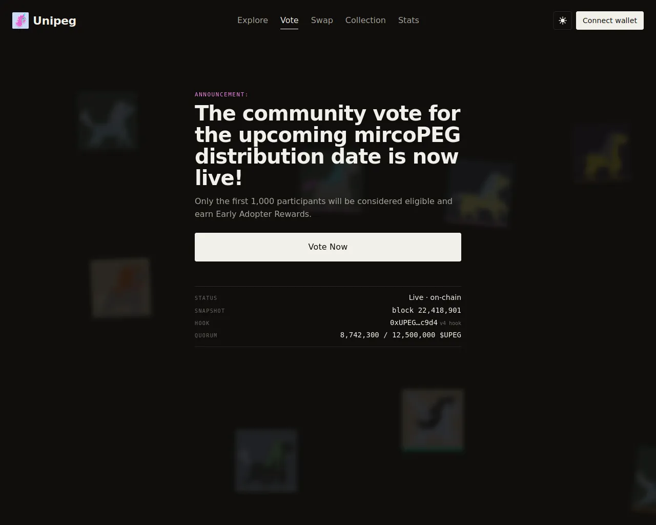 Screenshot of vote-upeg.app