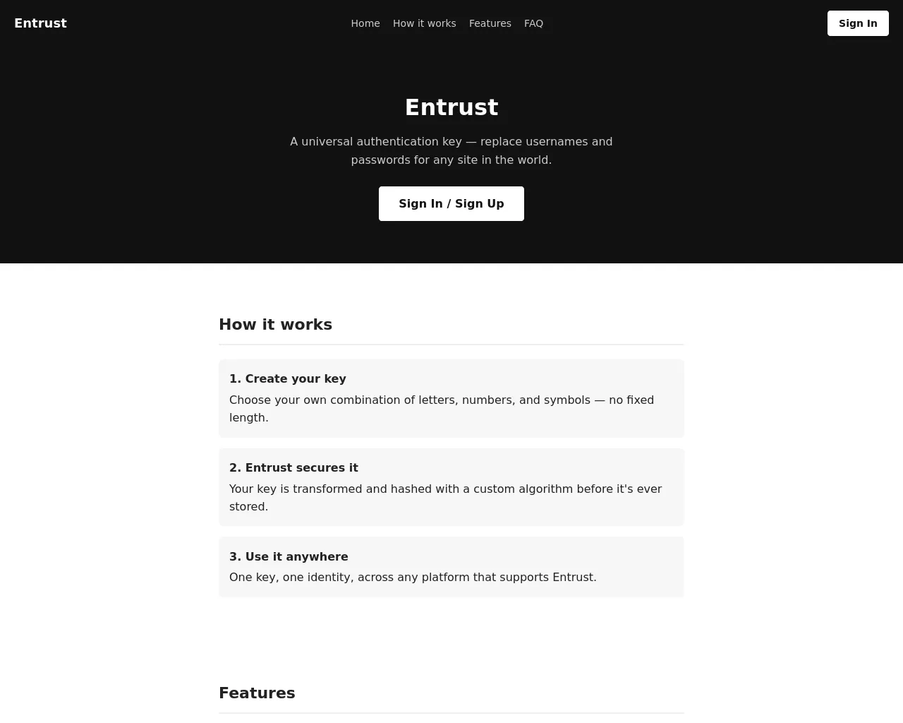 Screenshot of entrust.best