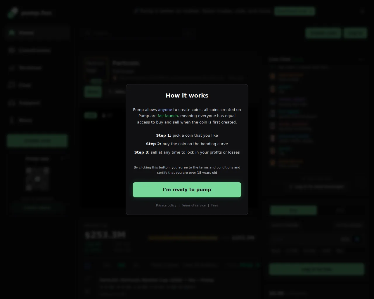 Screenshot of pumpeasy.fun