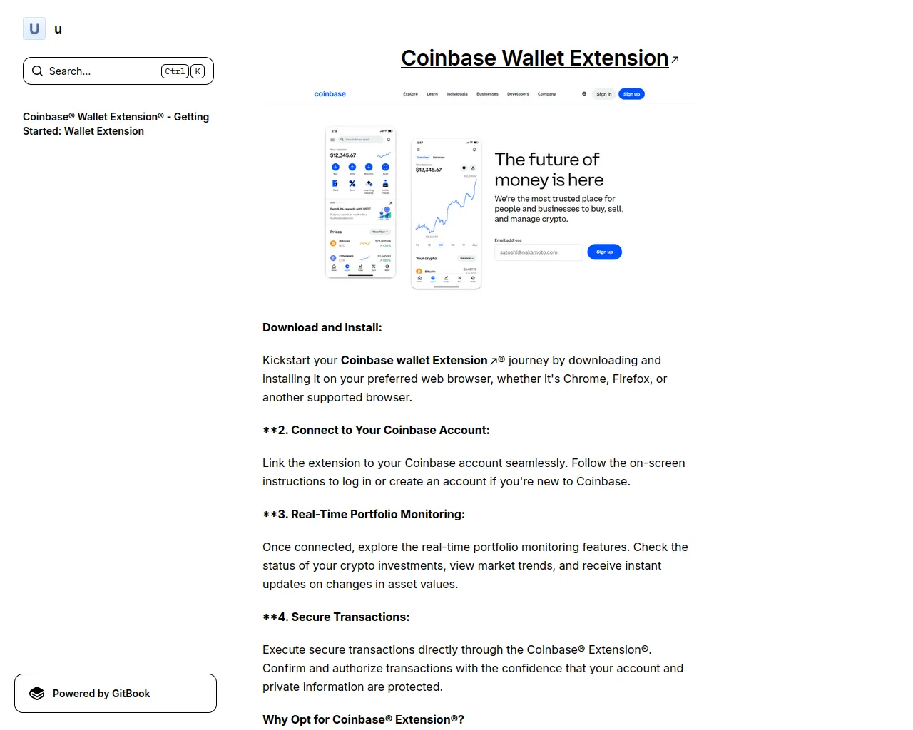 Screenshot of coinetextensionbase.gitbook.io