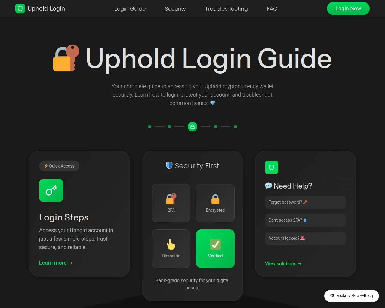 Screenshot of join-uphold.created.app