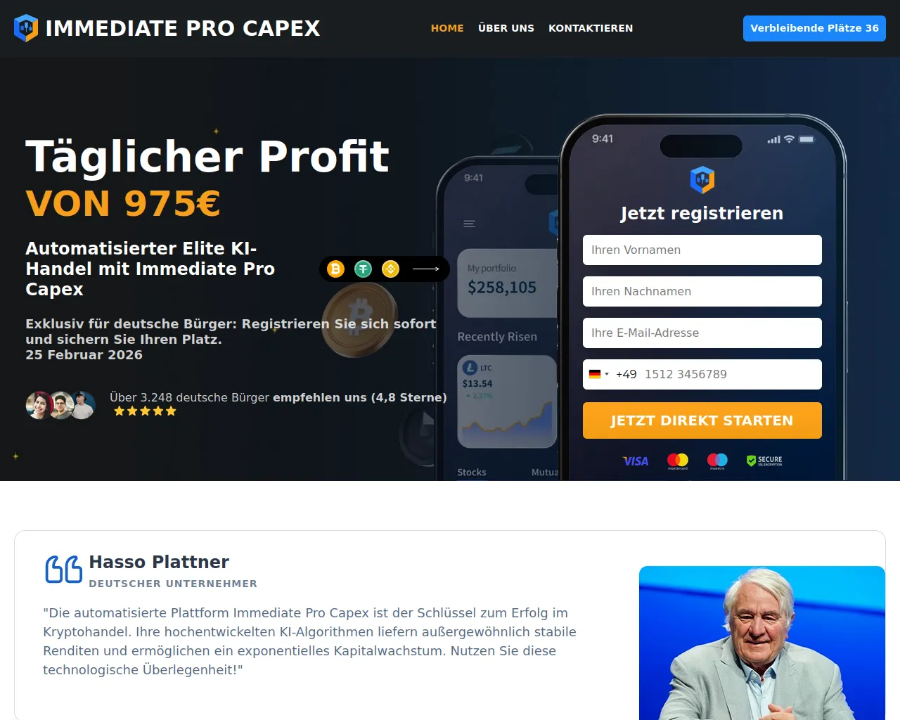 Screenshot of immediatepro-capex.com