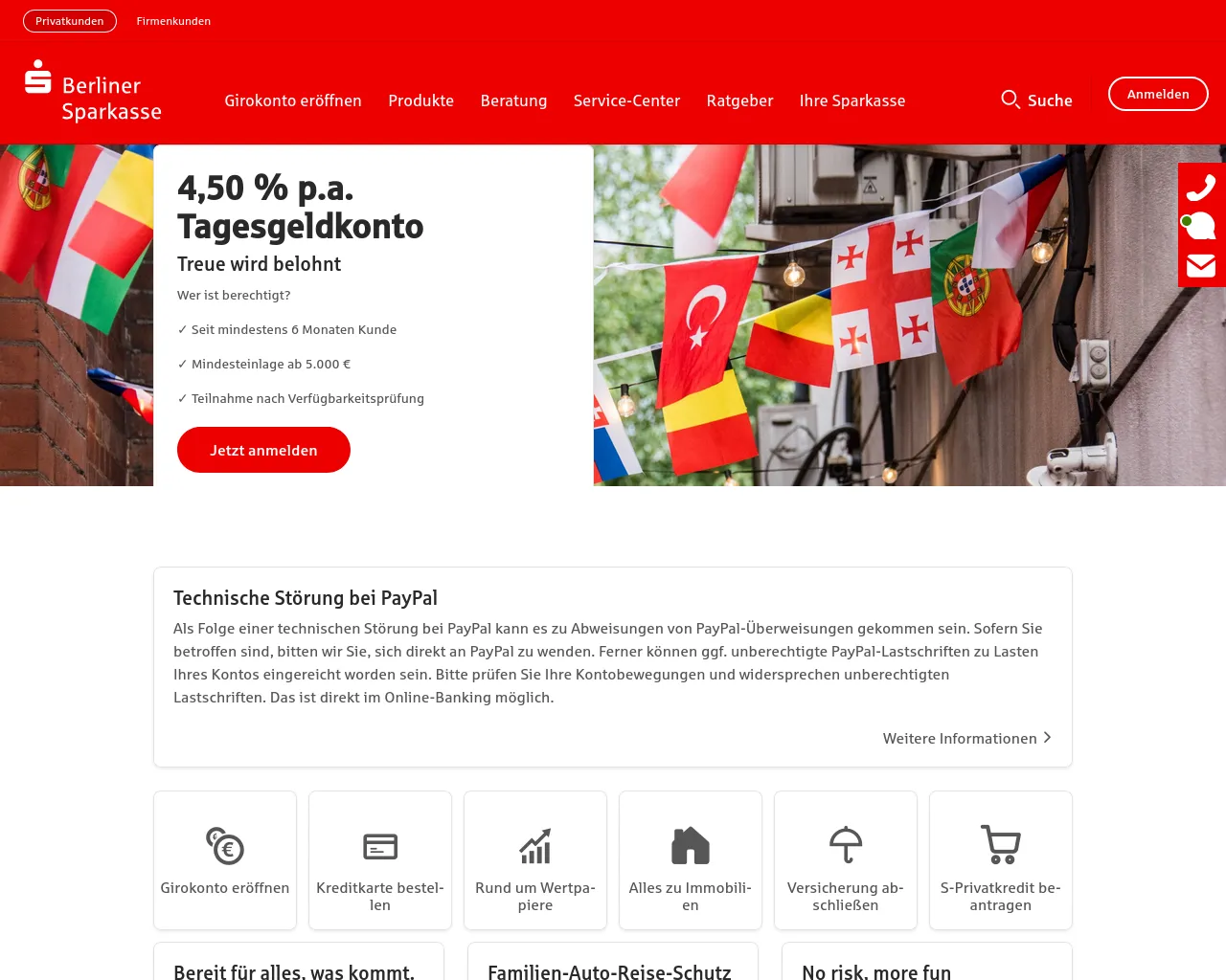 Screenshot of tagesgeldkonto45.com