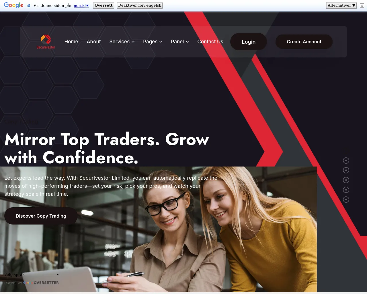Screenshot of securivestor.com