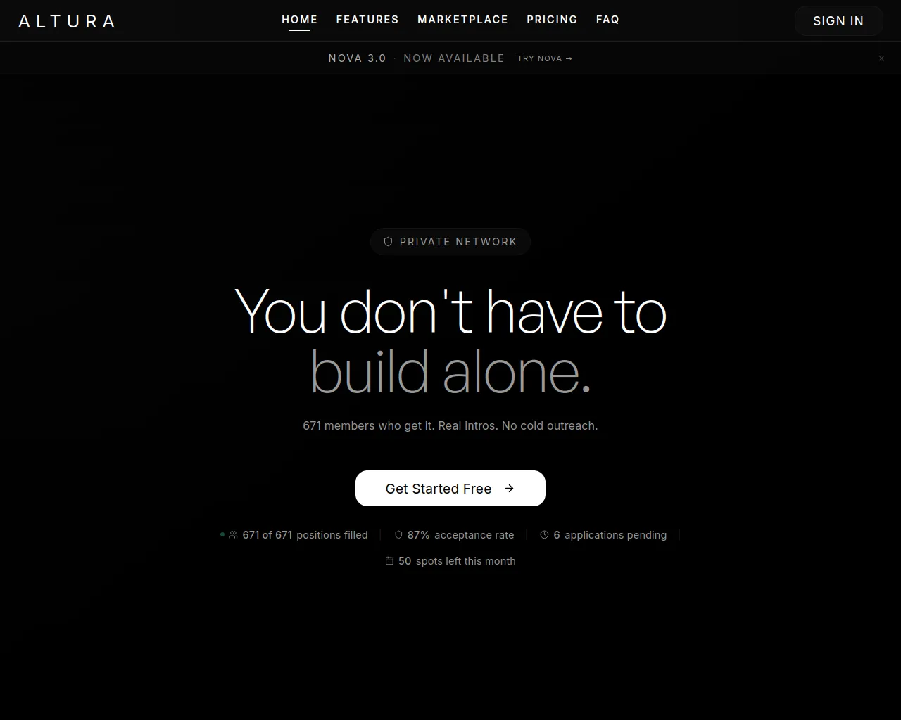 Screenshot of alturasociety.com