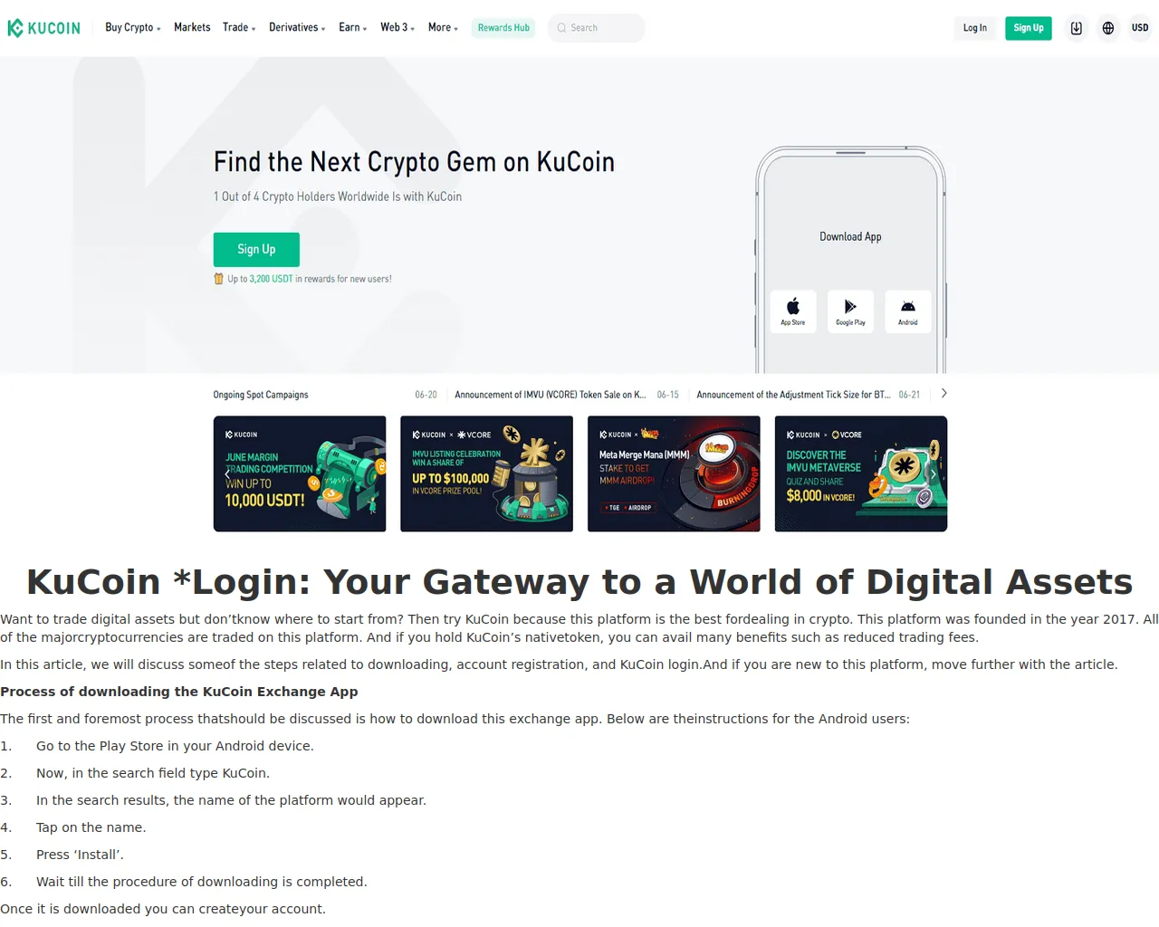 Screenshot of kaocoinlouigns.webflow.io