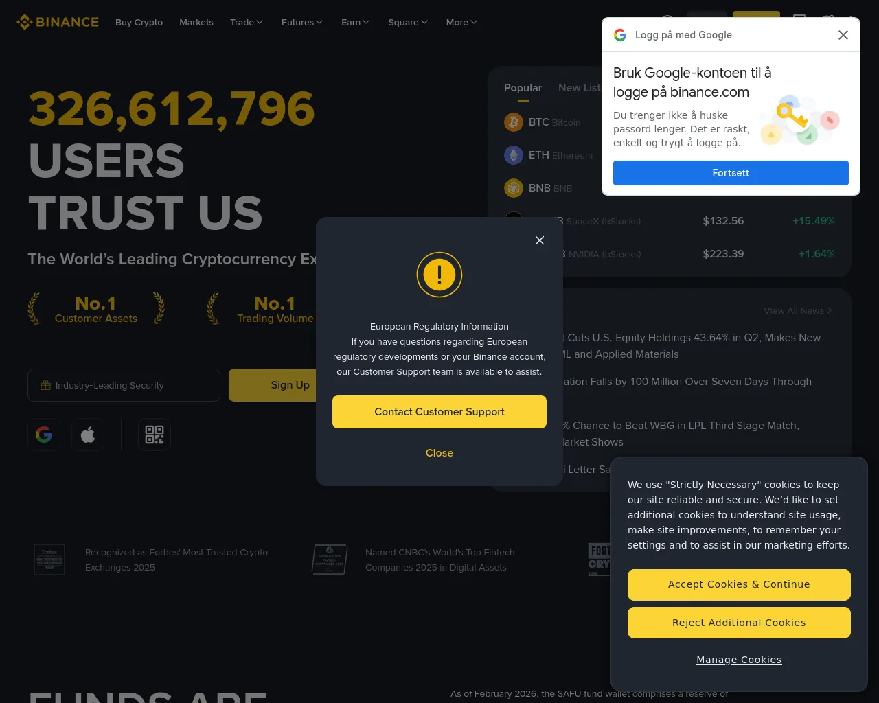 Screenshot of binancetax.asia
