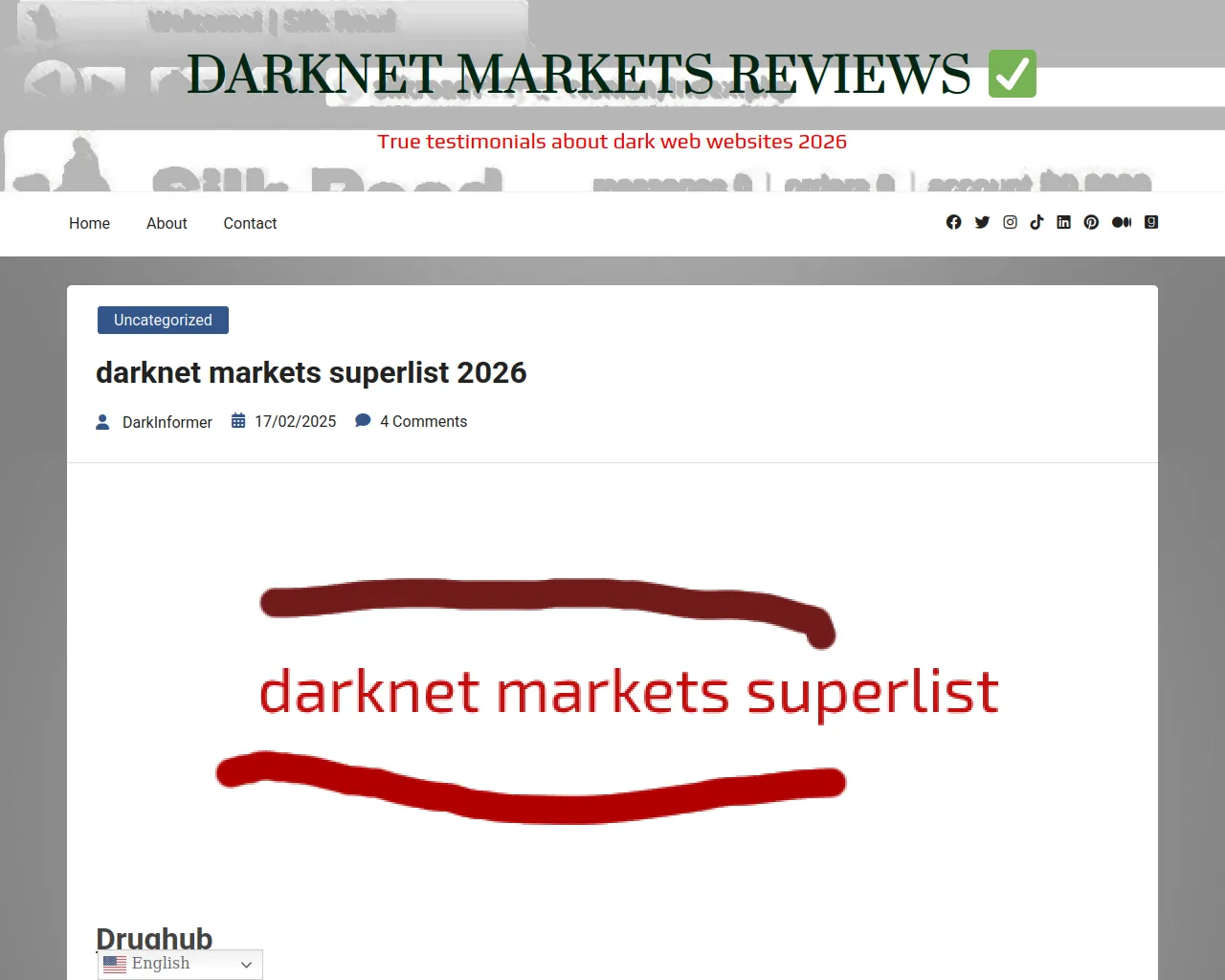 Screenshot of darknetreview.com