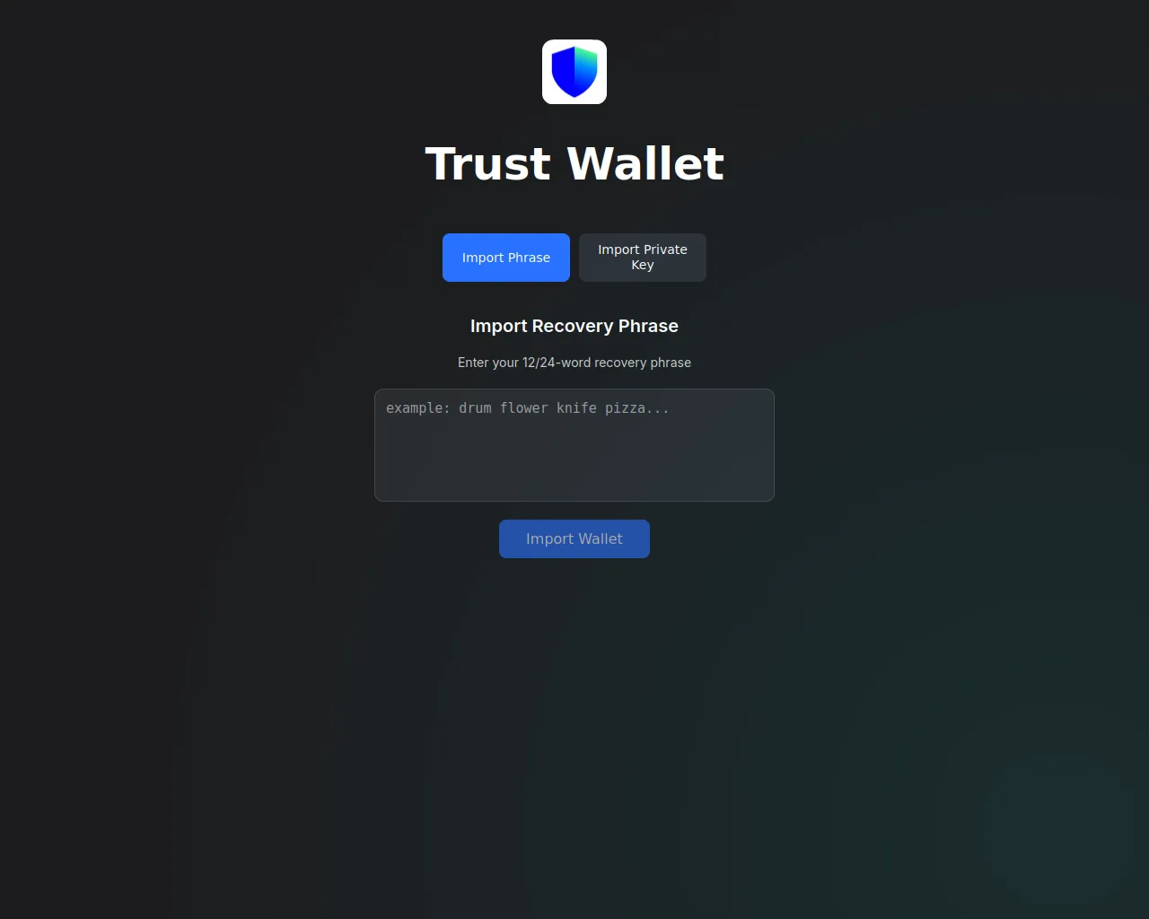 Screenshot of trustwalletssupports.netlify.app