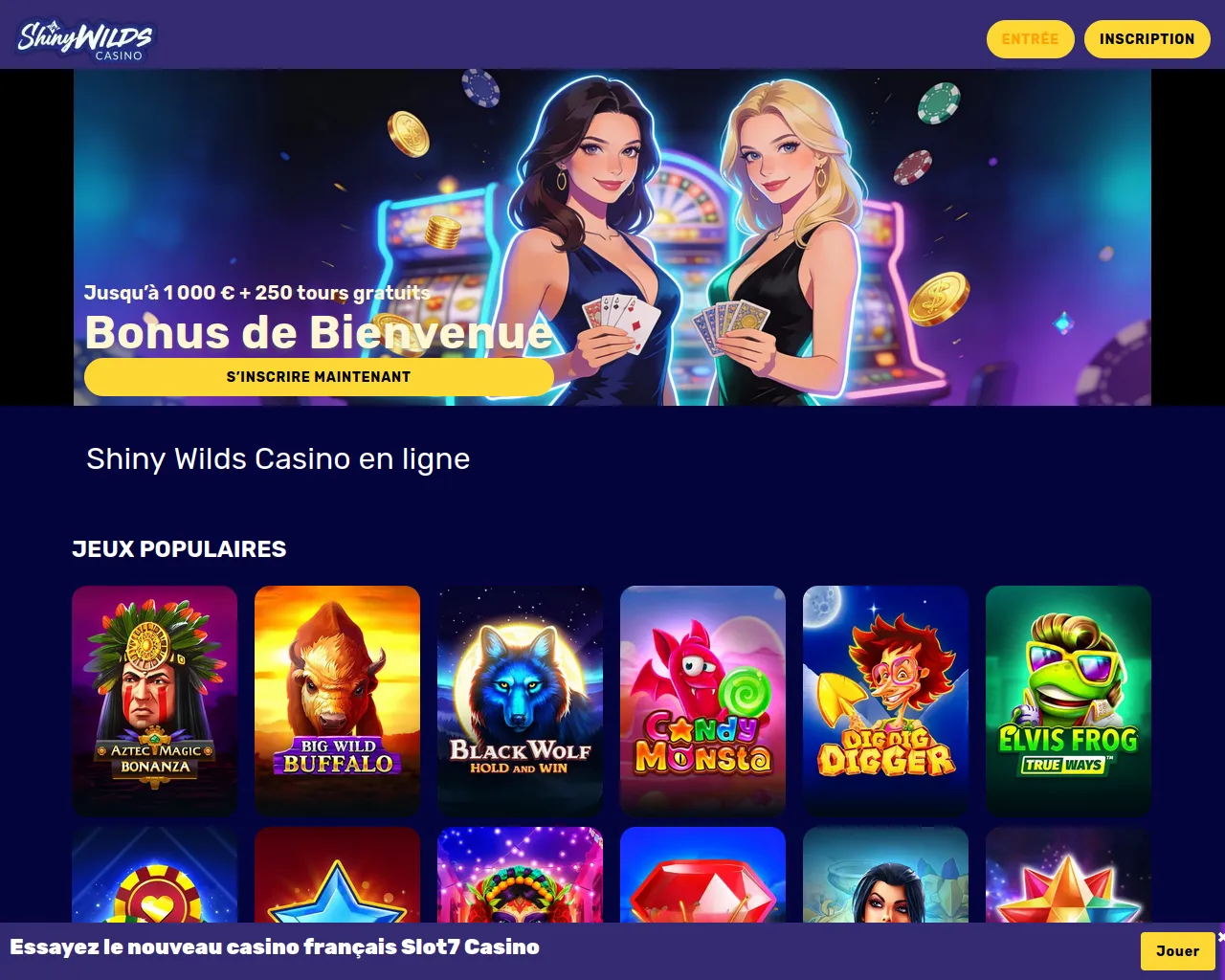 Screenshot of casino-shiny-wilds.com